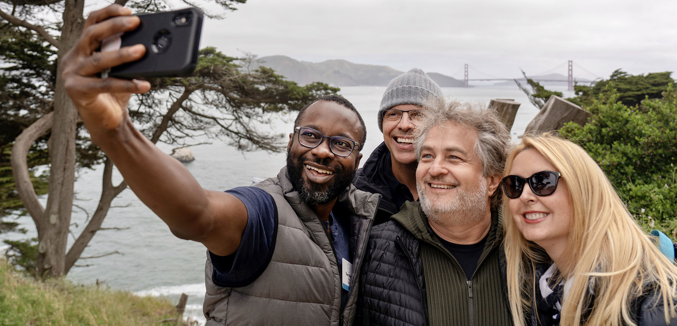 Group of four Endeavor Entrepreneurs take a selfie